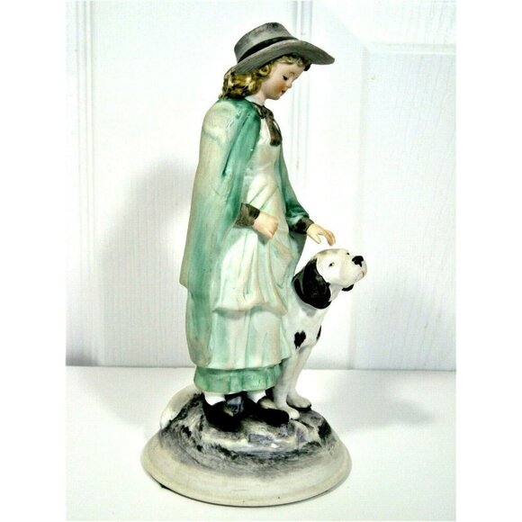Vintage Ethan Allen Boy with Dog Girl with Dog figurines 3213A GIFT - Picture 3 of 11